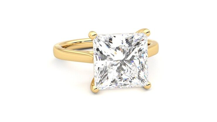 Taylor & Hart Hope Princess Engagement Ring 360 degree image 3
