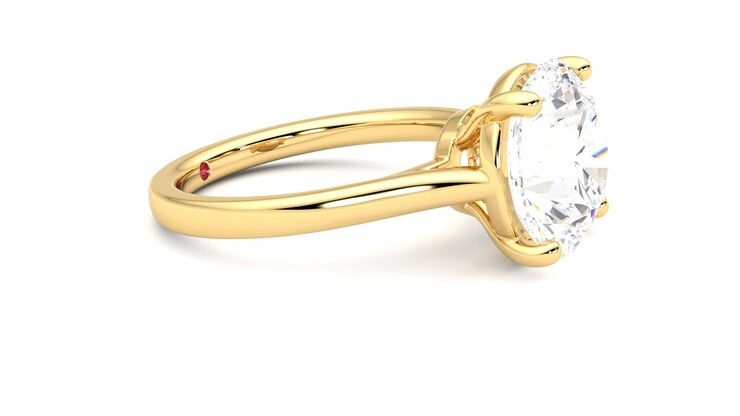 Taylor & Hart Hope Round Engagement Ring 360 degree image 8