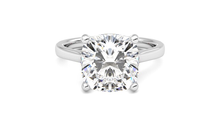 Taylor & Hart Hope Cushion Engagement Ring 360 degree image 0
