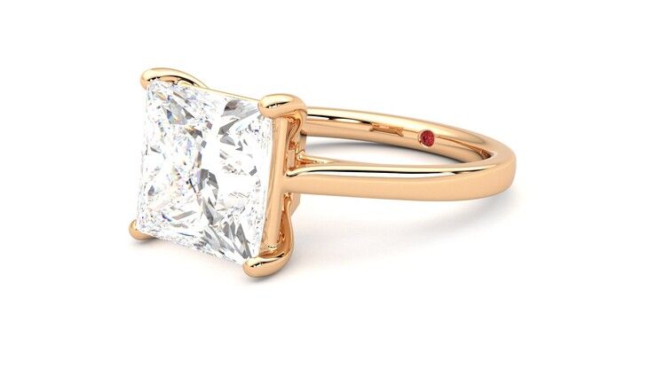 Taylor & Hart Hope Princess Engagement Ring 360 degree image 24