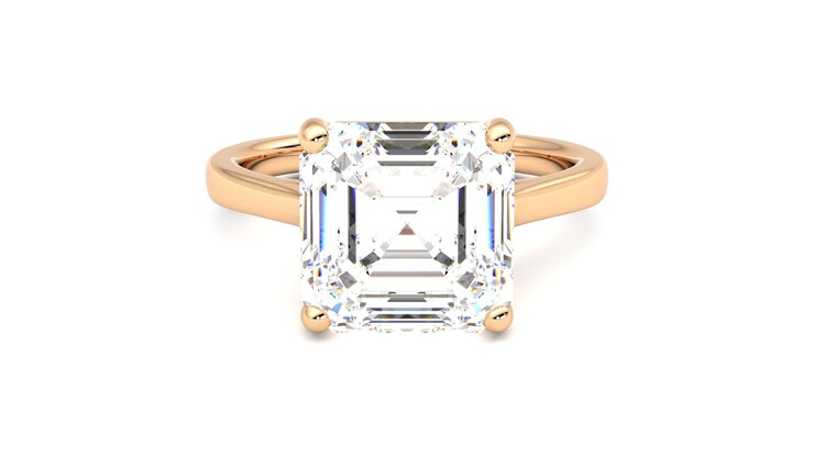 Taylor & Hart Hope Asscher Engagement Ring 360 degree image 0