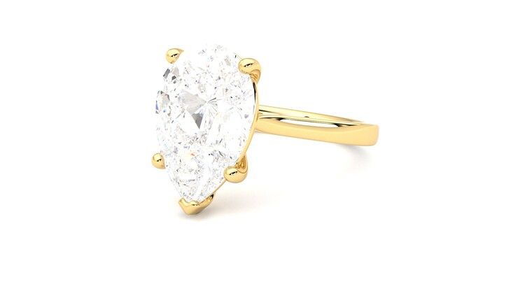Taylor & Hart Hope Pear Engagement Ring 360 degree image 25