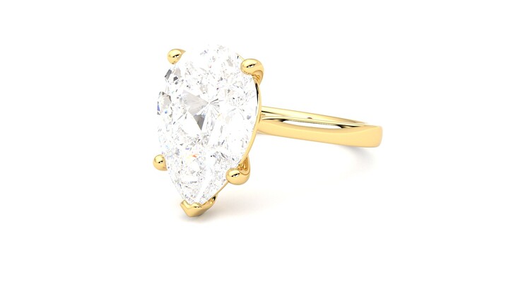 Taylor & Hart Hope Pear Engagement Ring 360 degree image 25