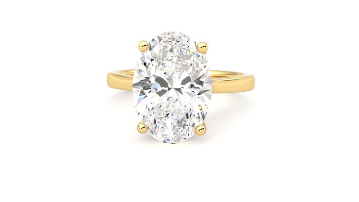 Taylor & Hart Hope Oval Engagement Ring 360 degree image 28