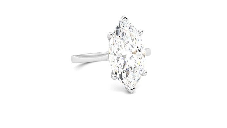 Taylor & Hart Hope Marquise Engagement Ring 360 degree image 4