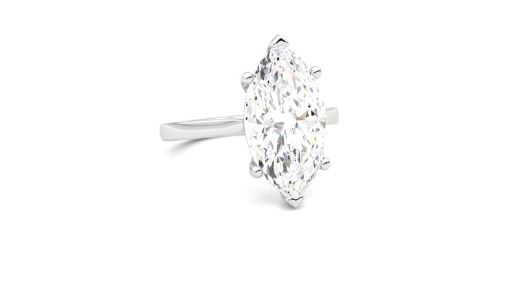 Taylor & Hart Hope Marquise Engagement Ring 360 degree image 4