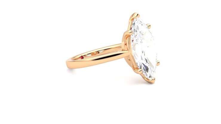 Taylor & Hart Hope Marquise Engagement Ring 360 degree image 7