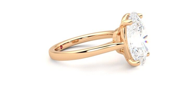 Taylor & Hart Hope Oval Engagement Ring 360 degree image 8