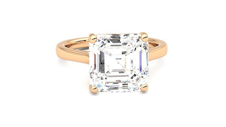 Taylor & Hart Hope Asscher Engagement Ring 360 degree image 2