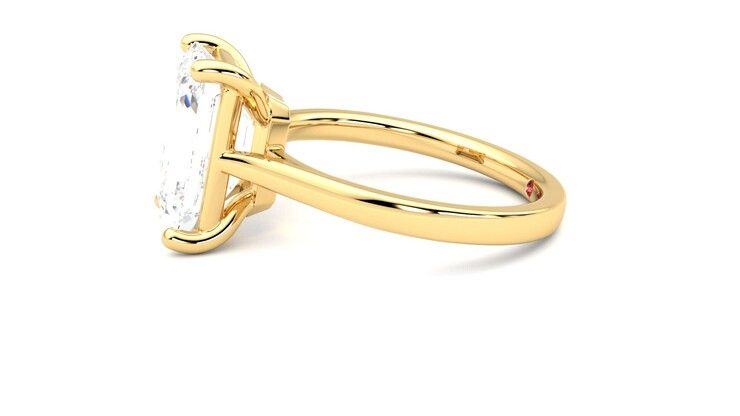 Taylor & Hart Hope Emerald Engagement Ring 360 degree image 21