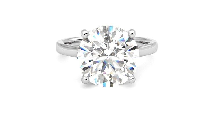 Taylor & Hart Hope Round Engagement Ring 360 degree image 1