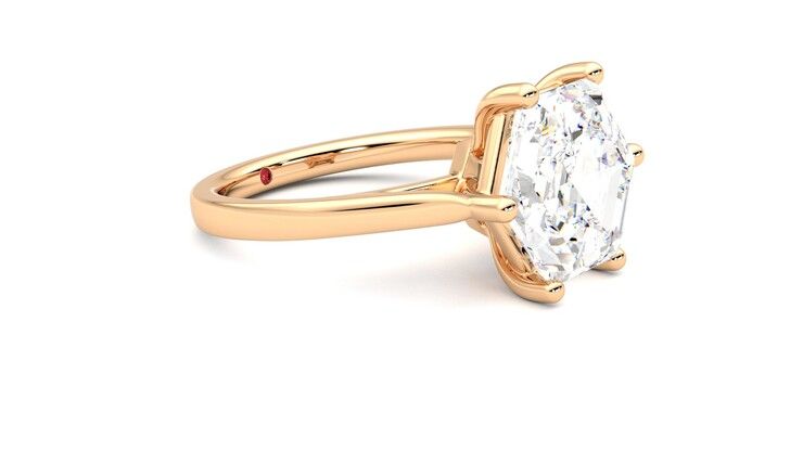 Taylor & Hart Hope Hexagonal Engagement Ring 360 degree image 7