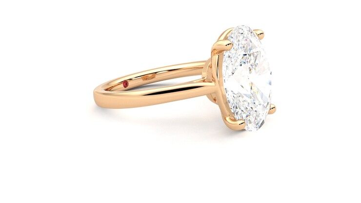 Taylor & Hart Hope Oval Engagement Ring 360 degree image 7