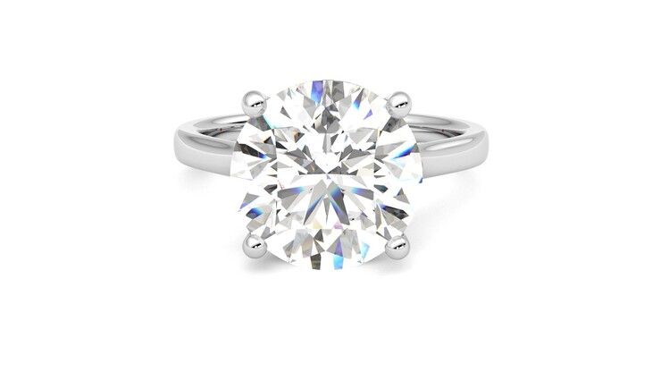 Taylor & Hart Hope Round Engagement Ring 360 degree image 29