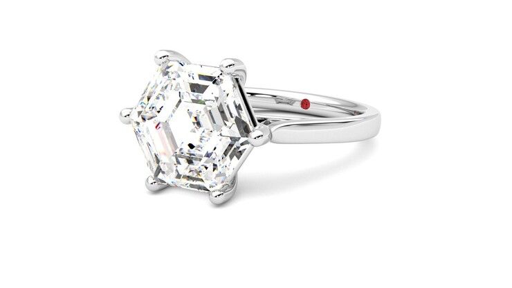 Taylor & Hart Hope Hexagonal Engagement Ring 360 degree image 25