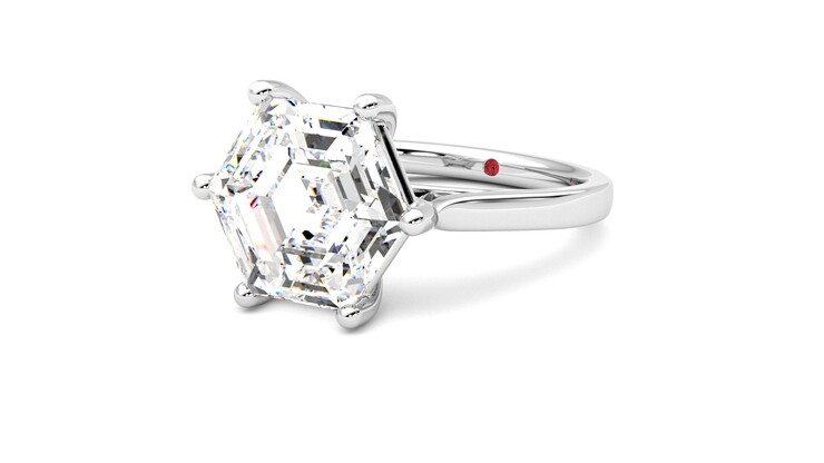 Taylor & Hart Hope Hexagonal Engagement Ring 360 degree image 25