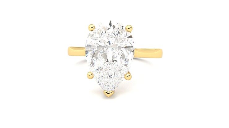 Taylor & Hart Hope Pear Engagement Ring 360 degree image 28