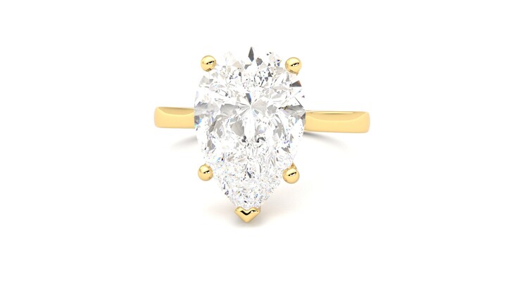 Taylor & Hart Hope Pear Engagement Ring 360 degree image 28