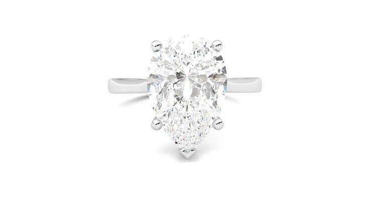 Taylor & Hart Hope Pear Engagement Ring 360 degree image 1