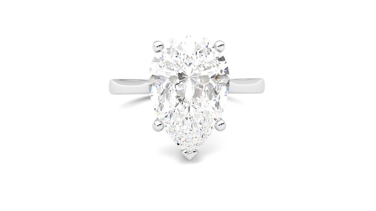 Taylor & Hart Hope Pear Engagement Ring 360 degree image 1