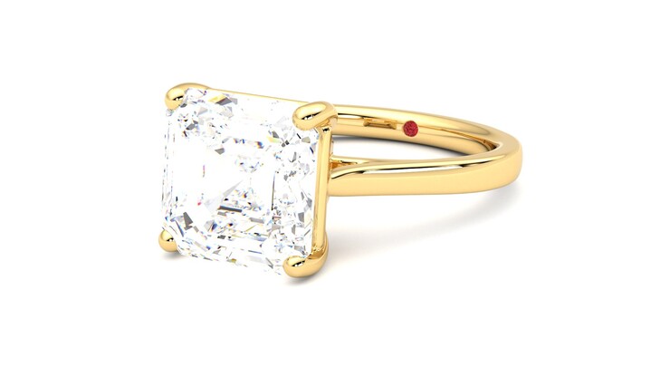 Taylor & Hart Hope Asscher Engagement Ring 360 degree image 25