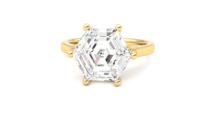 Taylor & Hart Hope Hexagonal Engagement Ring 360 degree image 28