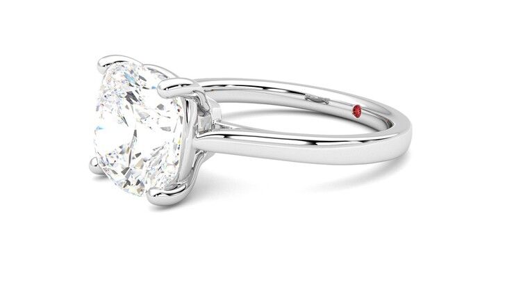 Taylor & Hart Hope Cushion Engagement Ring 360 degree image 23