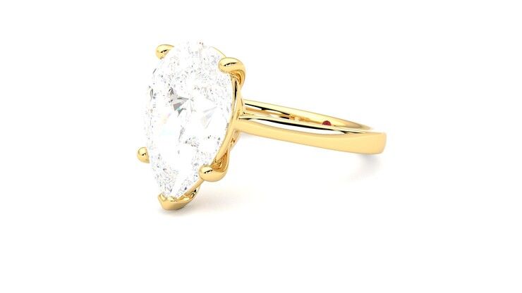 Taylor & Hart Hope Pear Engagement Ring 360 degree image 24