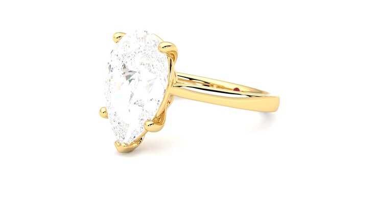 Taylor & Hart Hope Pear Engagement Ring 360 degree image 24