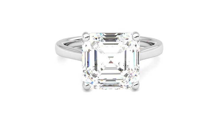 Taylor & Hart Hope Asscher Engagement Ring 360 degree image 1