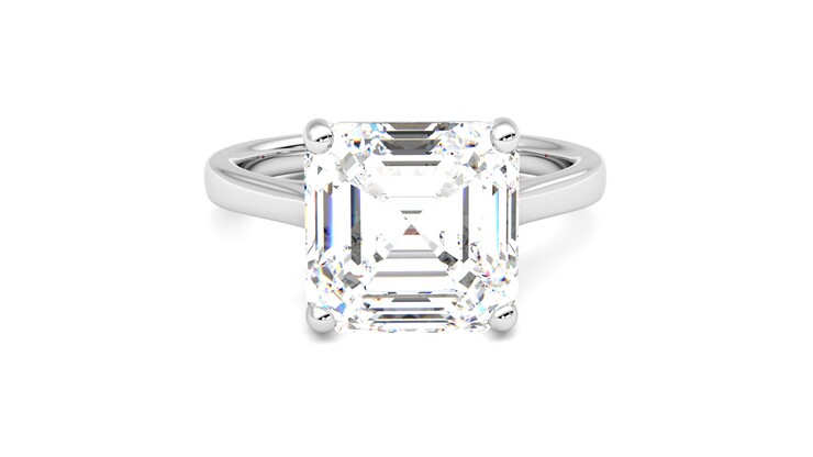 Taylor & Hart Hope Asscher Engagement Ring 360 degree image 1