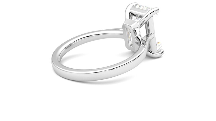 Taylor & Hart Hope Emerald Engagement Ring 360 degree image 12