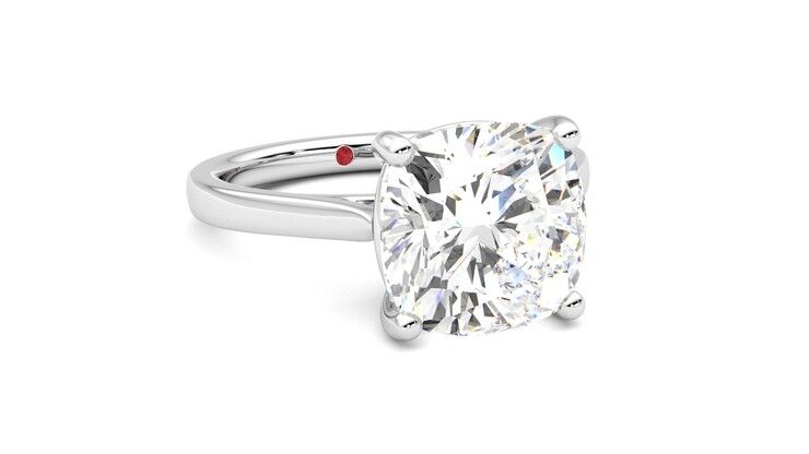 Taylor & Hart Hope Cushion Engagement Ring 360 degree image 4