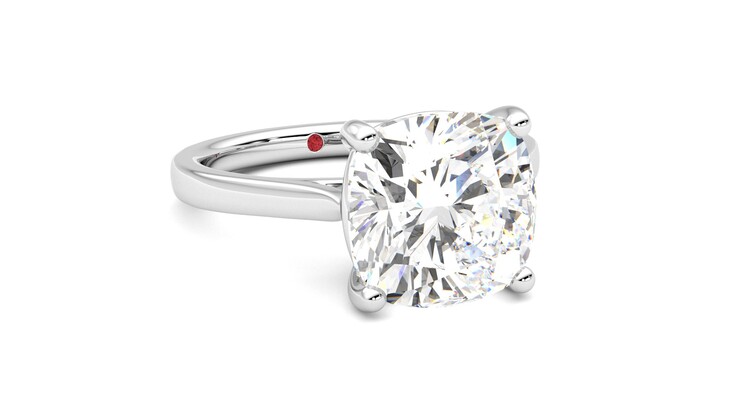 Taylor & Hart Hope Cushion Engagement Ring 360 degree image 4