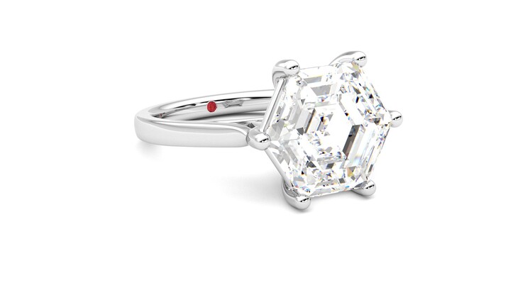 Taylor & Hart Hope Hexagonal Engagement Ring 360 degree image 5
