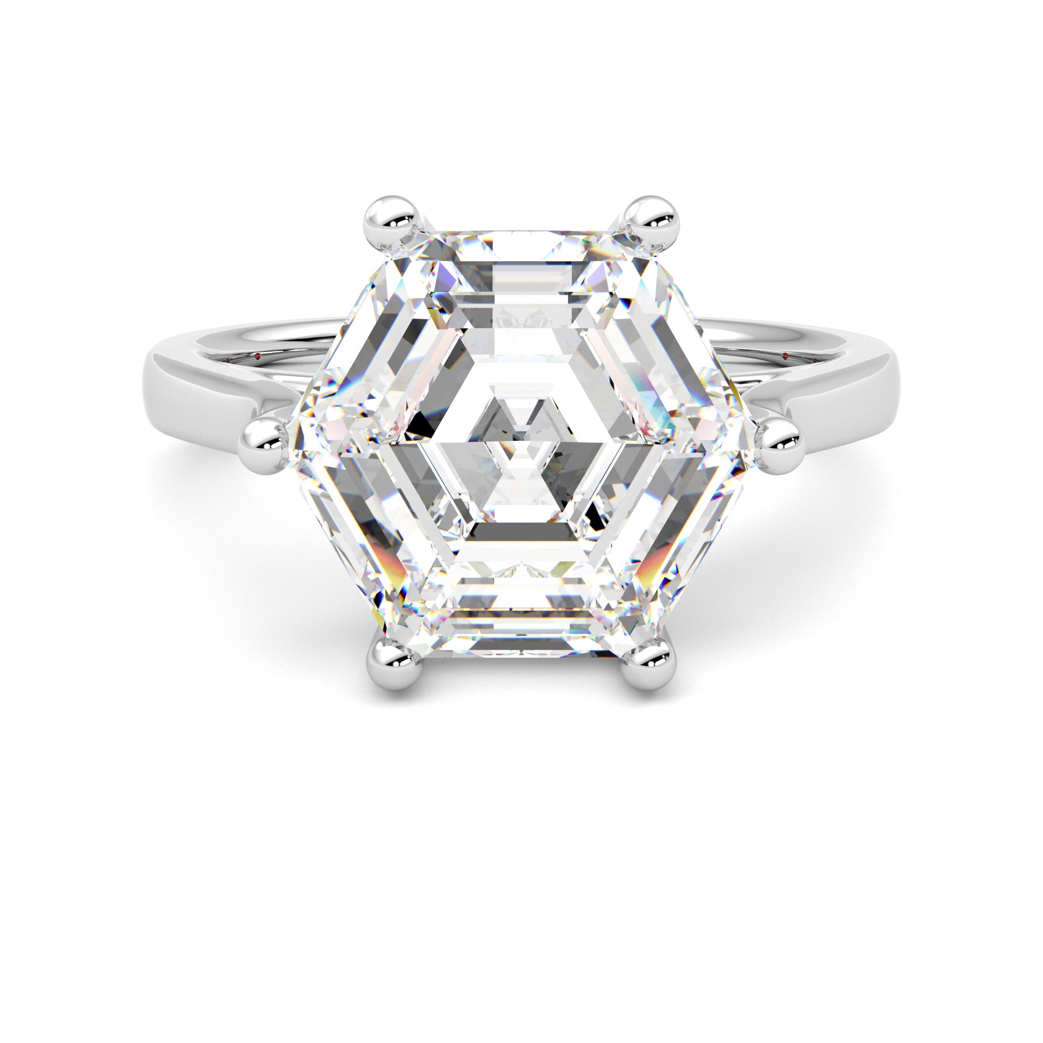 Taylor & Hart Hope Hexagonal Engagement Ring 0
