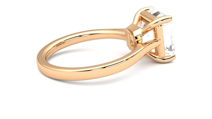 Taylor & Hart Hope Asscher Engagement Ring 360 degree image 11