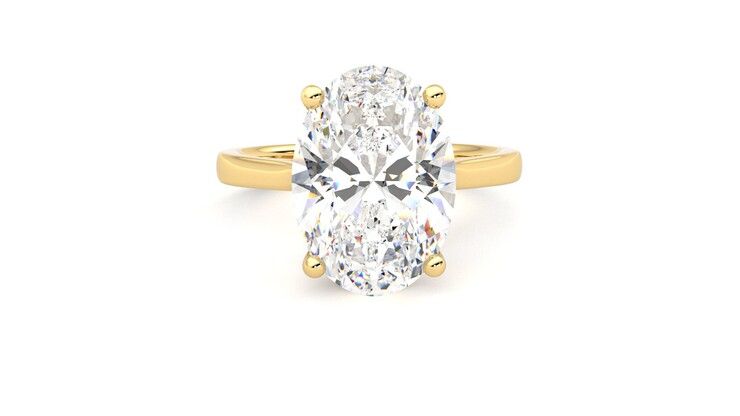 Taylor & Hart Hope Oval Engagement Ring 360 degree image 1