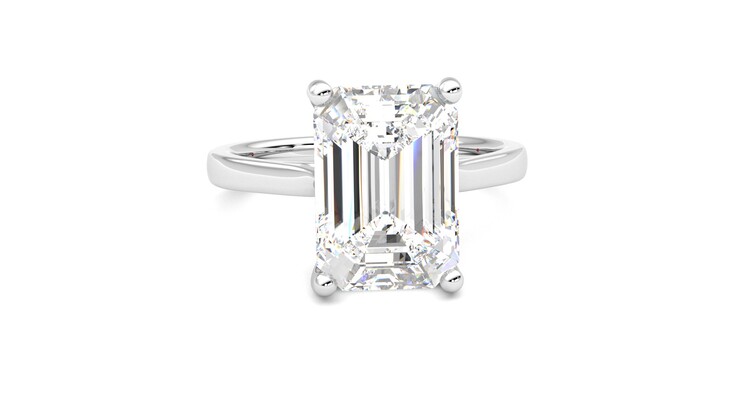 Taylor & Hart Hope Emerald Engagement Ring 360 degree image 2