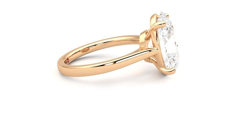 Taylor & Hart Hope Oval Engagement Ring 360 degree image 9