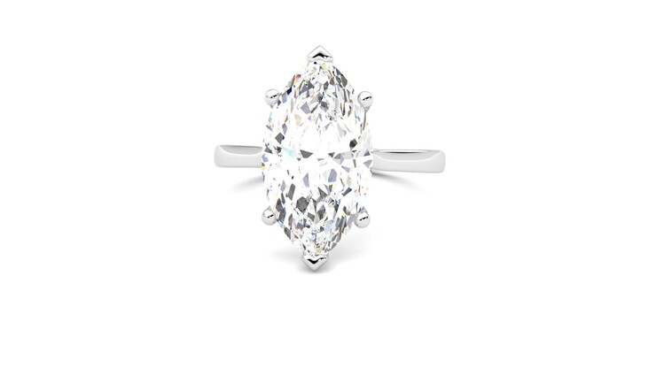 Taylor & Hart Hope Marquise Engagement Ring 360 degree image 28