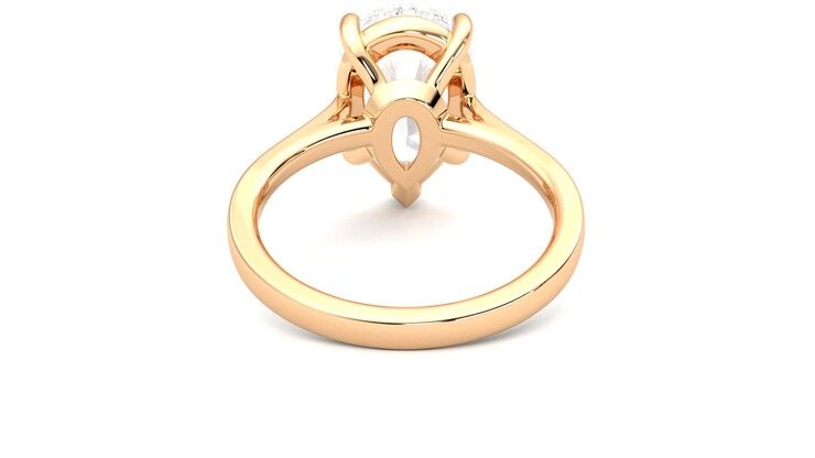 Taylor & Hart Hope Pear Engagement Ring 360 degree image 15