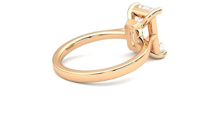 Taylor & Hart Hope Emerald Engagement Ring 360 degree image 12