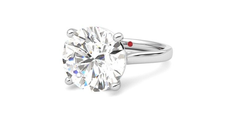 Taylor & Hart Hope Round Engagement Ring 360 degree image 26