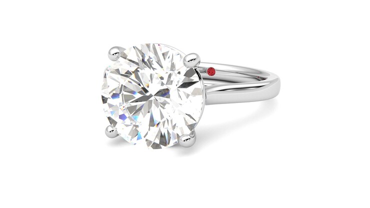 Taylor & Hart Hope Round Engagement Ring 360 degree image 26