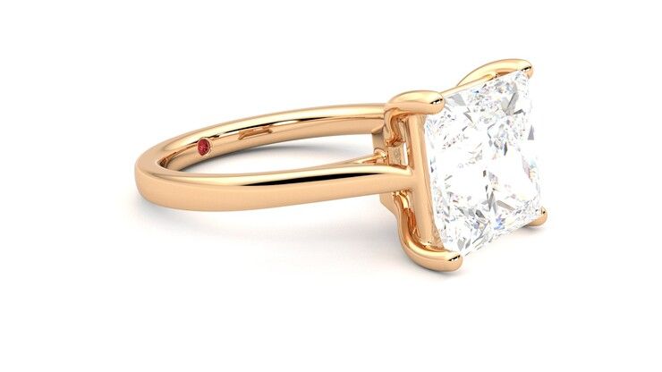 Taylor & Hart Hope Princess Engagement Ring 360 degree image 7
