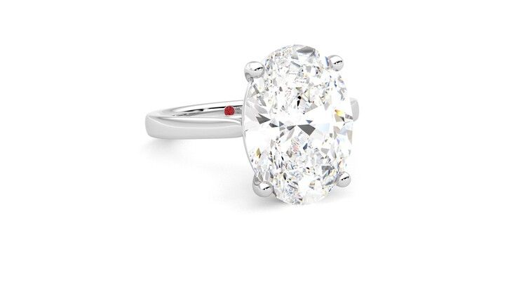 Taylor & Hart Hope Oval Engagement Ring 360 degree image 4