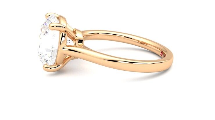 Taylor & Hart Hope Round Engagement Ring 360 degree image 21