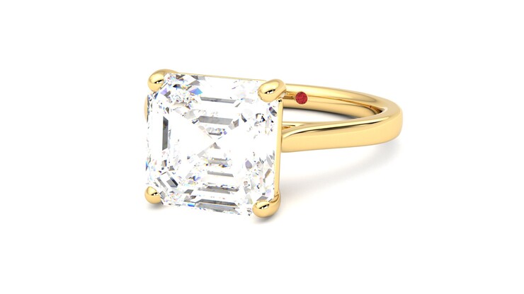 Taylor & Hart Hope Asscher Engagement Ring 360 degree image 26