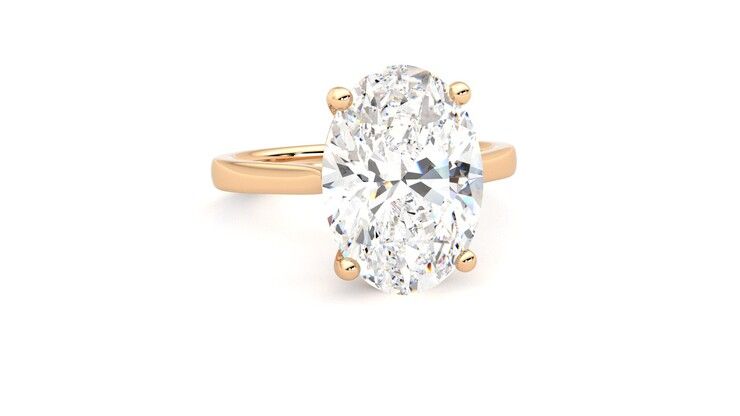 Taylor & Hart Hope Oval Engagement Ring 360 degree image 3